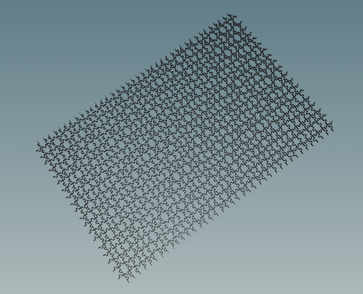 Extruded 3D Jigsaw Cutter Ribbon